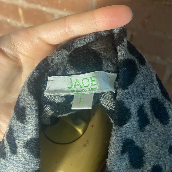 EUC Jade Melody Tam Leopard Overcoat, grey and blue, L - Picture 4 of 10